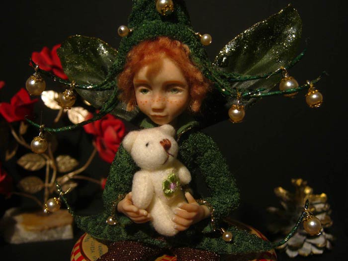 Ooak Posable Fairy Tale Noel e Orsetto